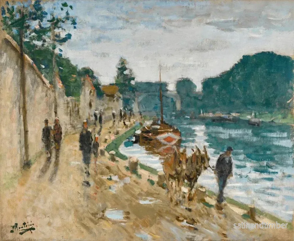 Reproduktion av målningen Chemin de halage - Pierre-Eugène Montzin - Bild 2