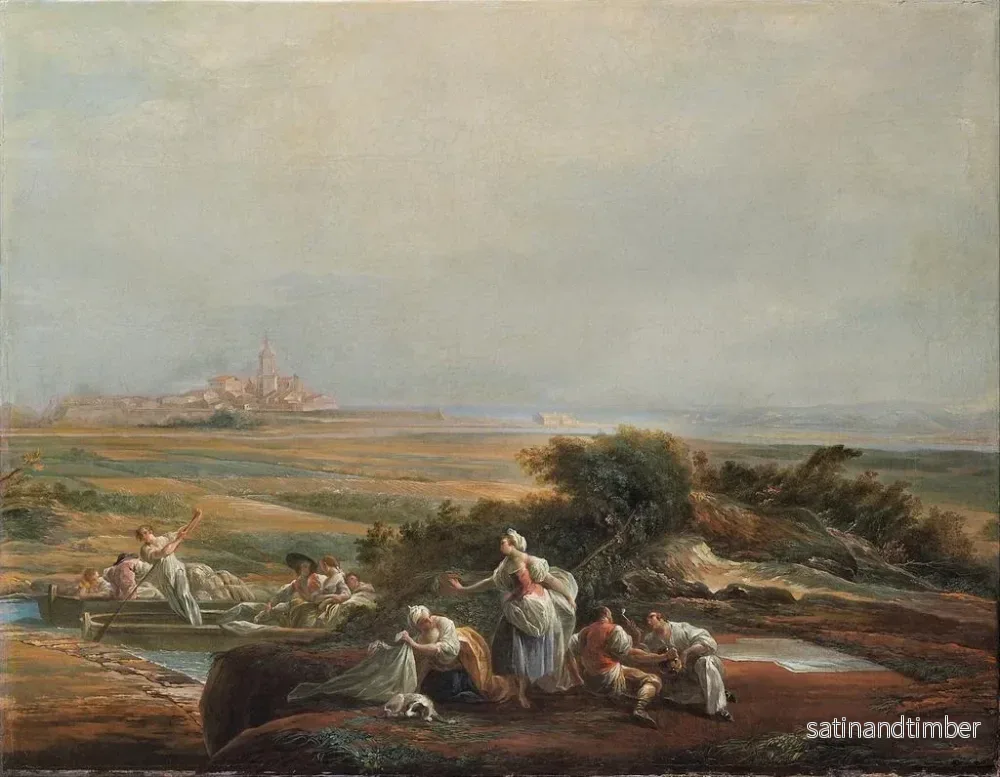 Reproduktion av målningen Vue du fragment de Fuenterrabia - Luis Paret y Alcázar - Bild 2