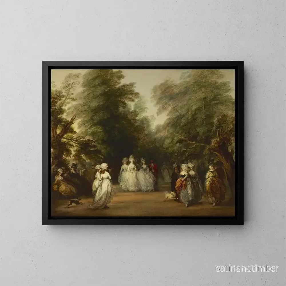 Reproduktion av målningen Le Mall dans le parc St James - Thomas Gainsborough