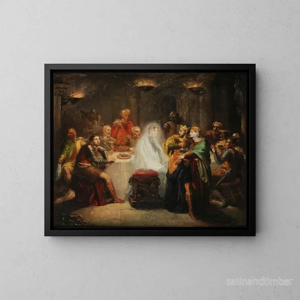 Reproduktion av målningen Le spectre de Banquo - Théodore Chassériau