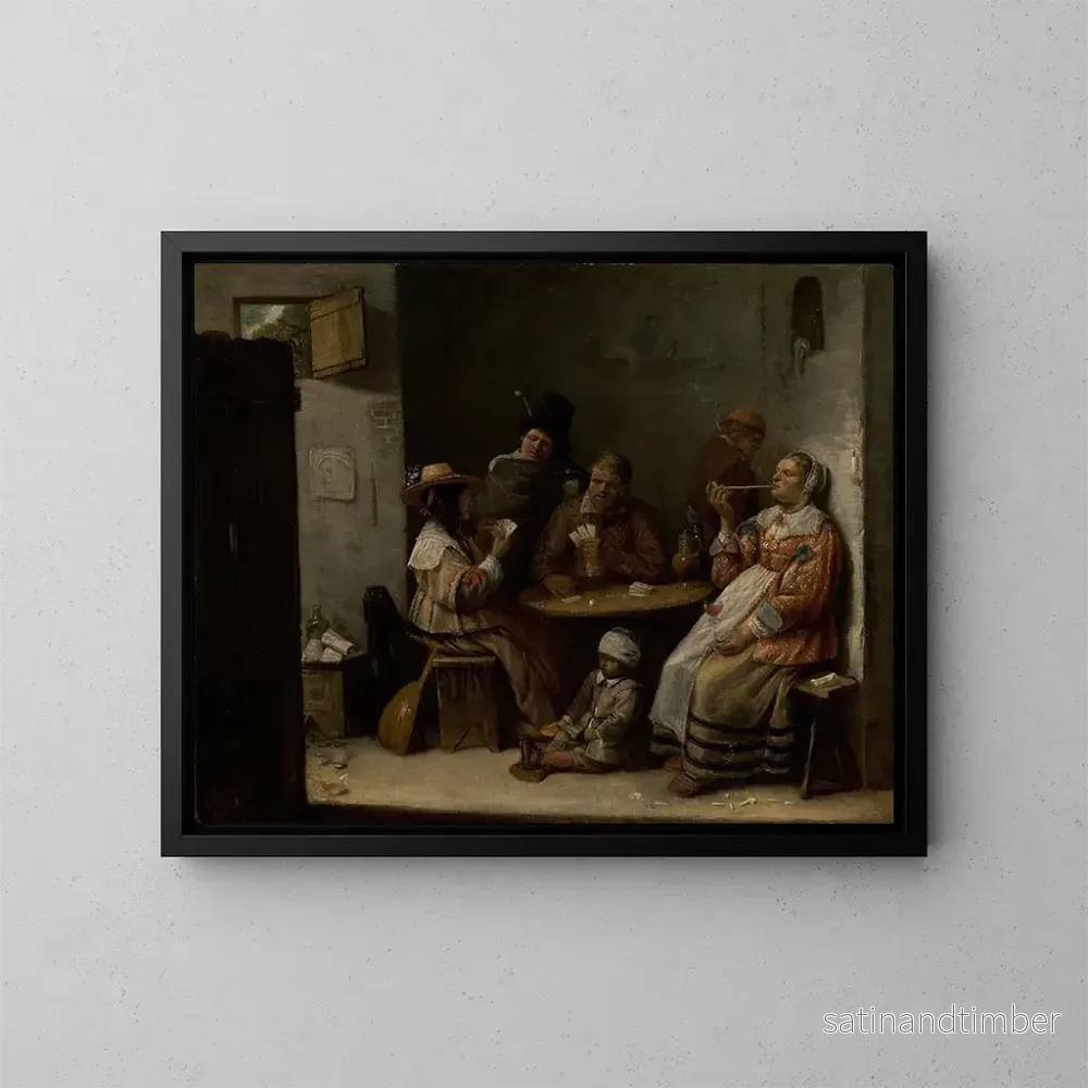 Reproduktion av målningen Les Joueurs de cartes - Joos van Craesbeeck