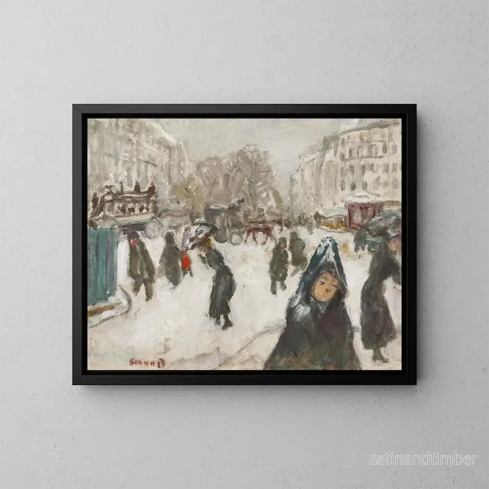 Reproduktion av målningen Rue sous la neige - Pierre Bonnard