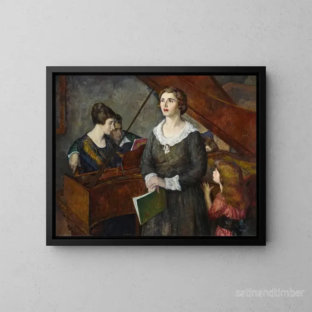 Reproduktion av målningen La Chanson - Léon Kroll