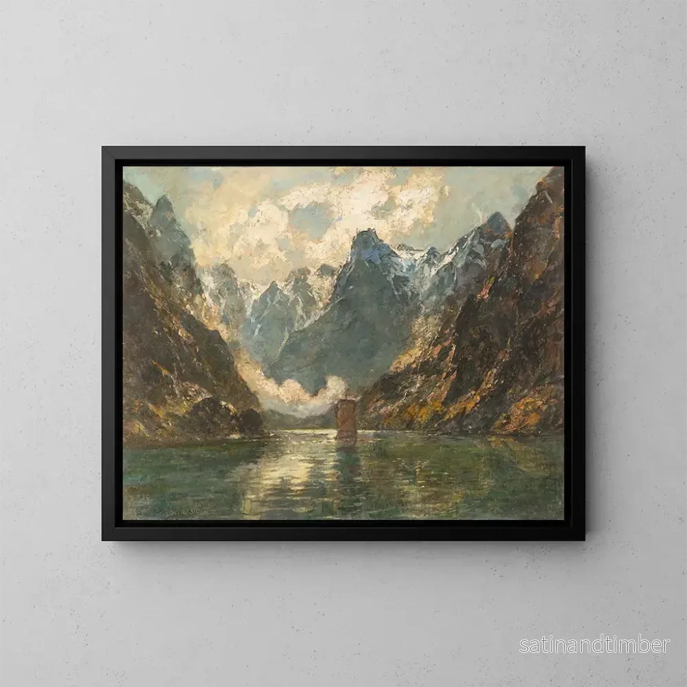Reproduktion av målningen Mur av Troll i Norge - Carl August Heinrich Ferdinand Oesterley