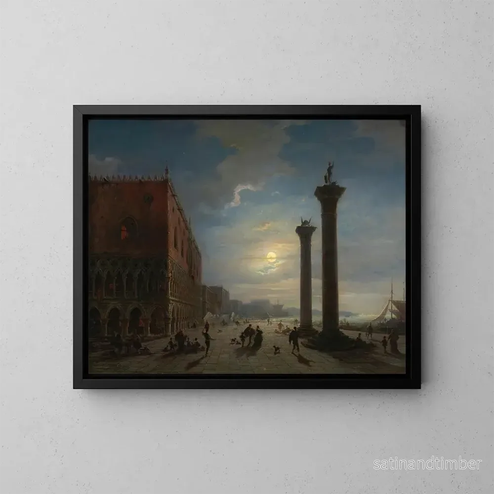 Reproduktion av målningen Venise au clair de lune – Louis Mecklenburg Reproduktion av målningen Venise au clair de lune – Louis Mecklenburg