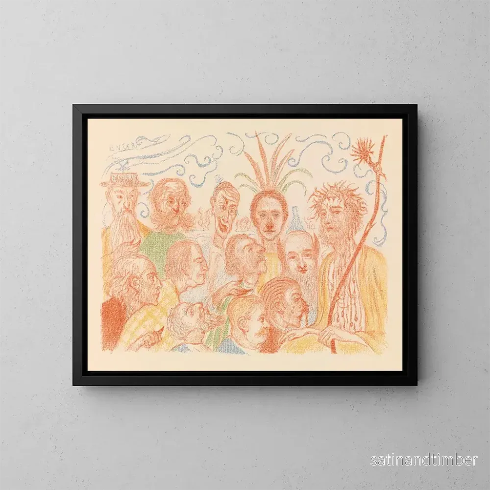 Reproduktion av målningen Le Christ devant ses juges - James Ensor