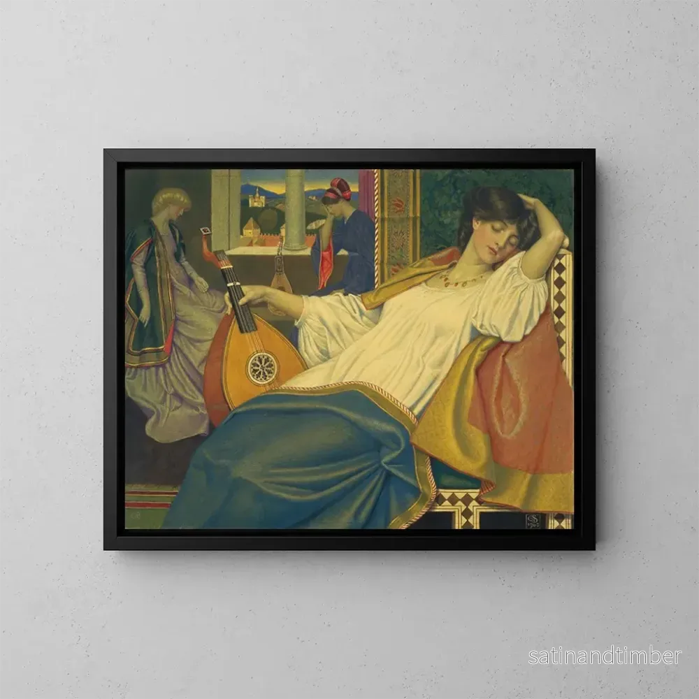 Reproduktion av målningen La Belle au bois dormant - Joseph Edward Southall