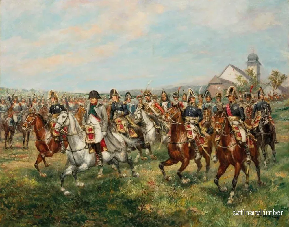 Reproduktion av målningen Napoléon Målning vid slaget vid Friedland den 14 juni 1807 - Paul Émile Léon Perboyre - Bild 2