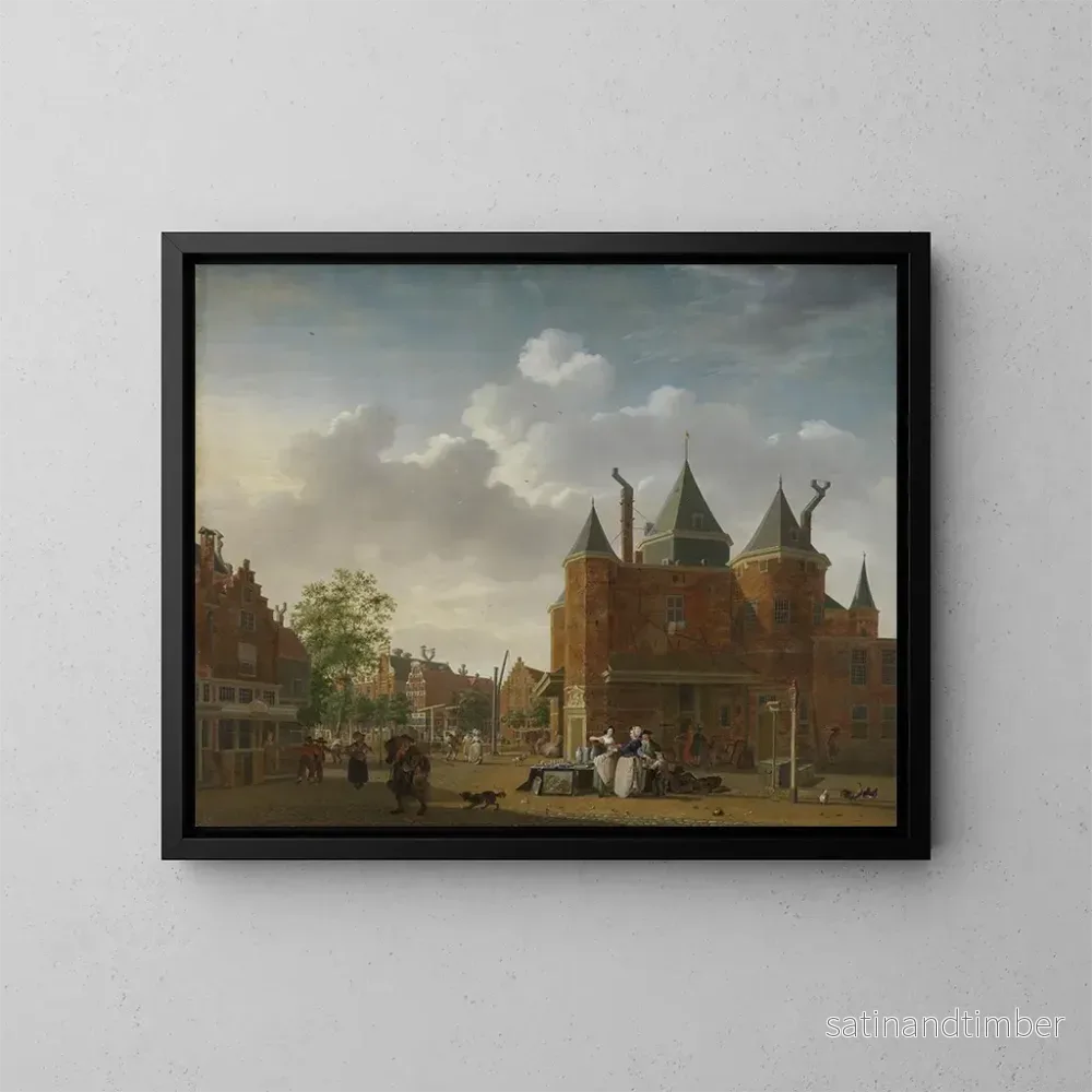 Reproduktion av målningen La waag Saint-Antoine à Amsterdam – Isaac Ouwater Reproduktion av målningen La waag Saint-Antoine à Amsterdam – Isaac Ouwater