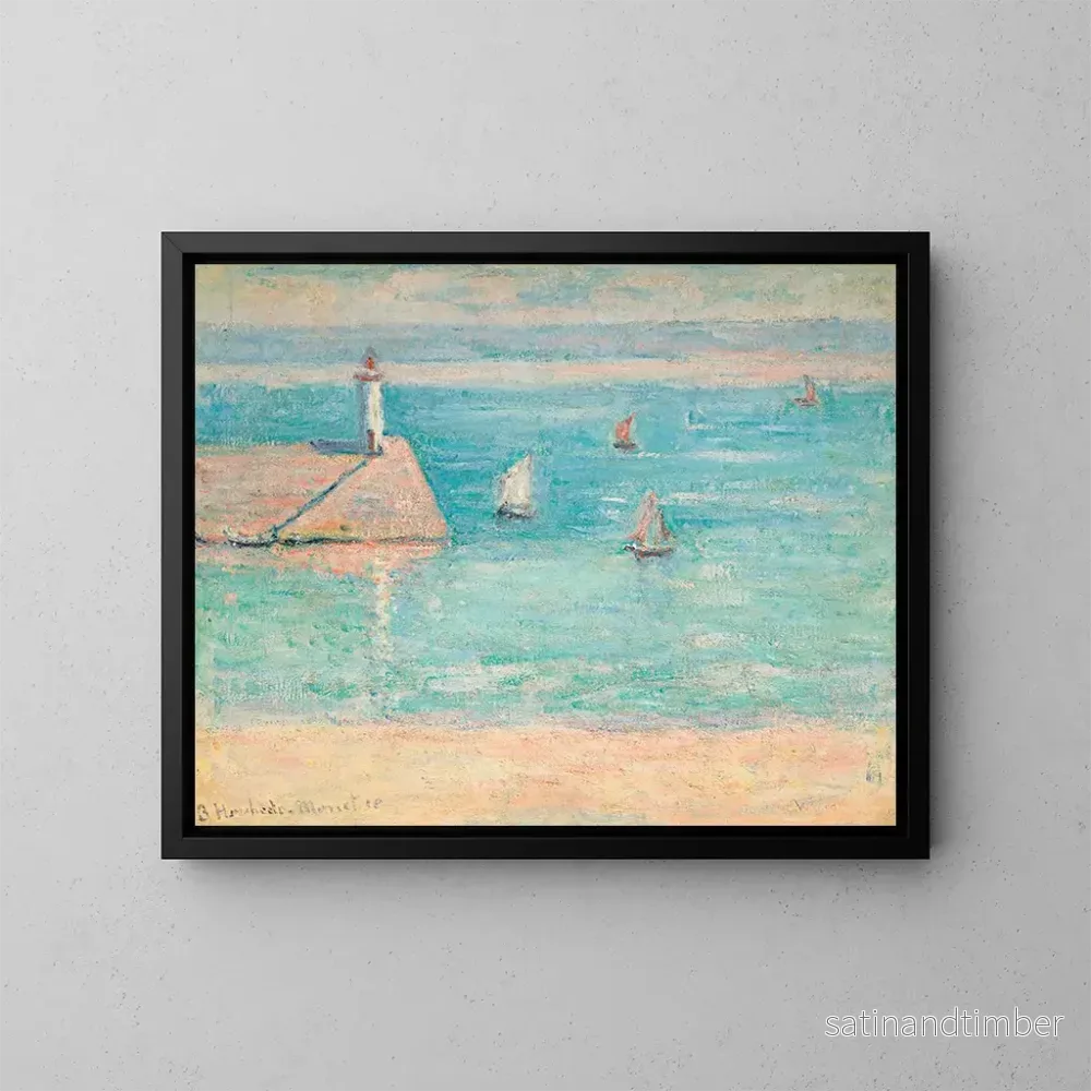 Reproduktion av målningen Båtar i hamnen i Dilette, Normandie – Blanche Hoschedé-Monet Reproduktion av målningen Båtar i hamnen i Dilette, Normandie – Blanche Hoschedé-Monet