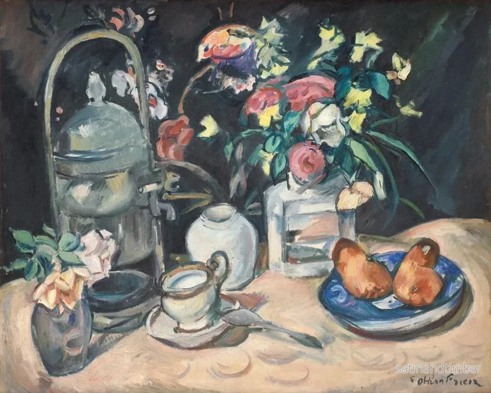 Reproduktion av målningen av stilleben med brioche - Émile Othon Friesz - Bild 2