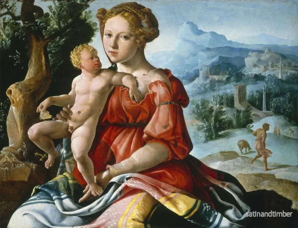 Reproduktion av målningen Le repos pendant la fuite en Égypte - Maarten van Heemskerck - Bild 2