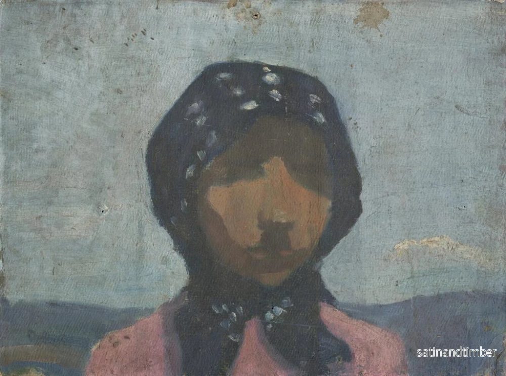 Reproduktion av målningen Studie av en bonde med en svartprickig scarf - Frida Konstantin - Bild 2