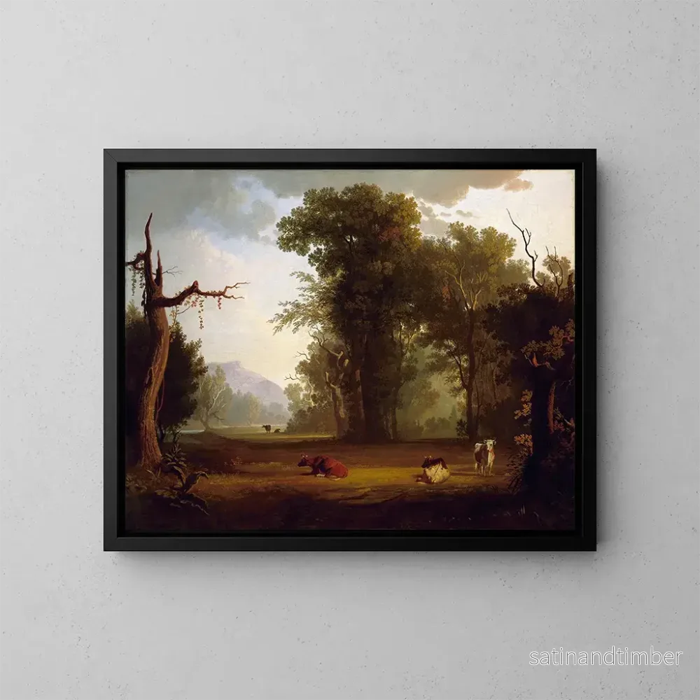 Reproduktion av målningen Landskap med boskap – George Caleb Bingham Reproduktion av målningen Landskap med boskap – George Caleb Bingham