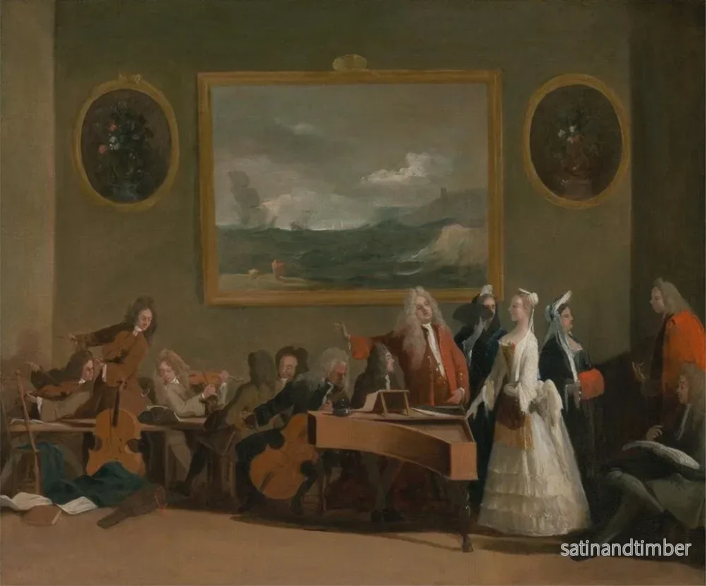 Reproduktion av målningen En repetition av en opera - Marco Ricci - Bild 2
