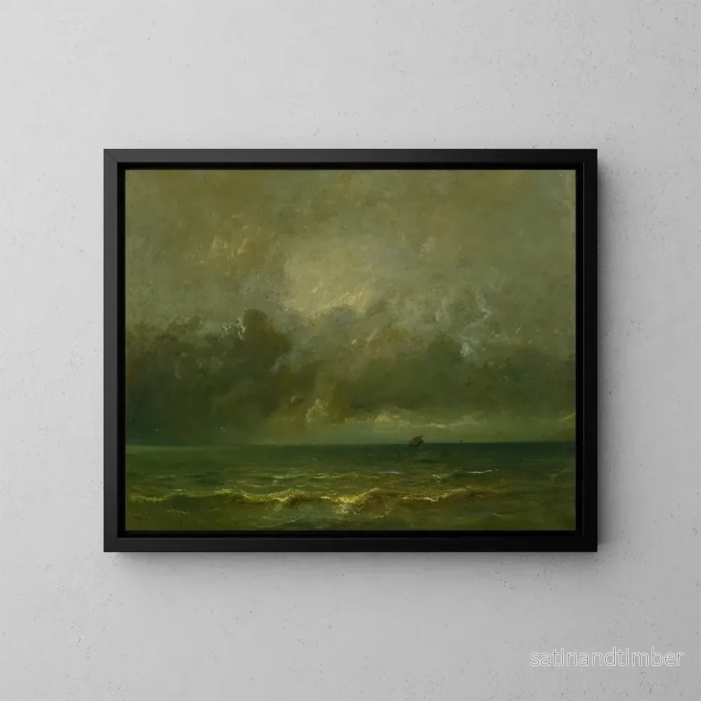 Reproduktion av målningen Le calme avant la tempête - Jules Dupré
