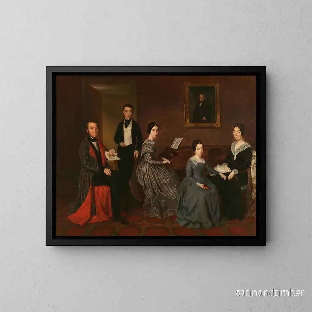 Reproduktion av målningen La famille de Jorge Flaquer - Joaquín Espalter