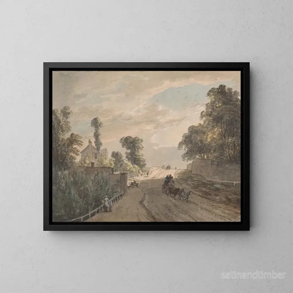 Reproduktion av målningen Le péage de Bayswater – Paul Sandby Reproduktion av målningen Le péage de Bayswater – Paul Sandby