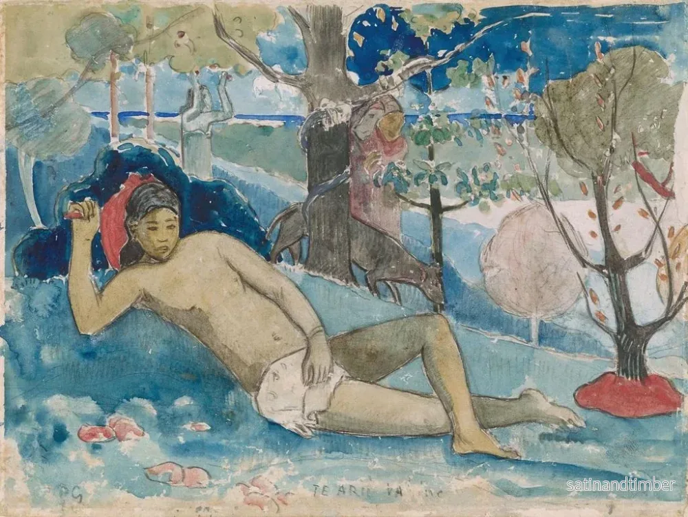 Reproduktion av målningen Den vilda kvinnan - Paul Gauguin - Bild 2