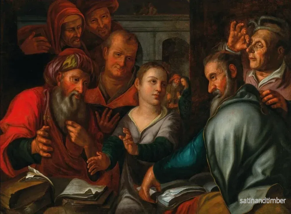 Reproduktion av målningen Le Christ parmi les docteurs - Pieter Wtewael - Bild 2