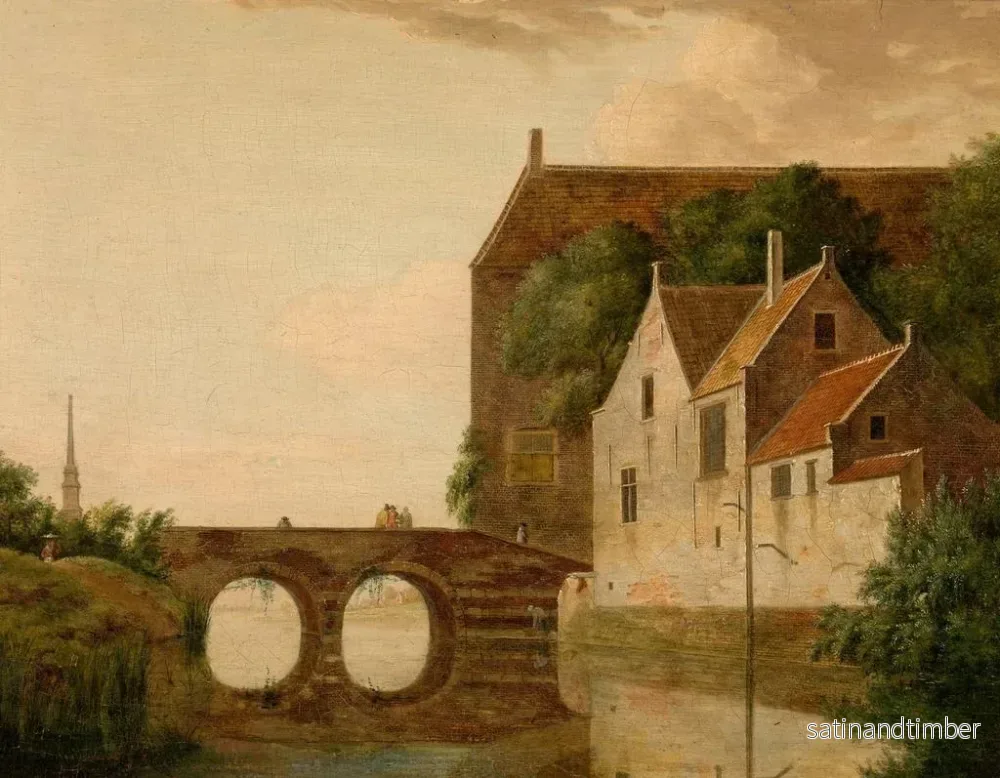 Reproduktion av målningen Pont sur une rivière - Jan van der Heyden - Bild 2