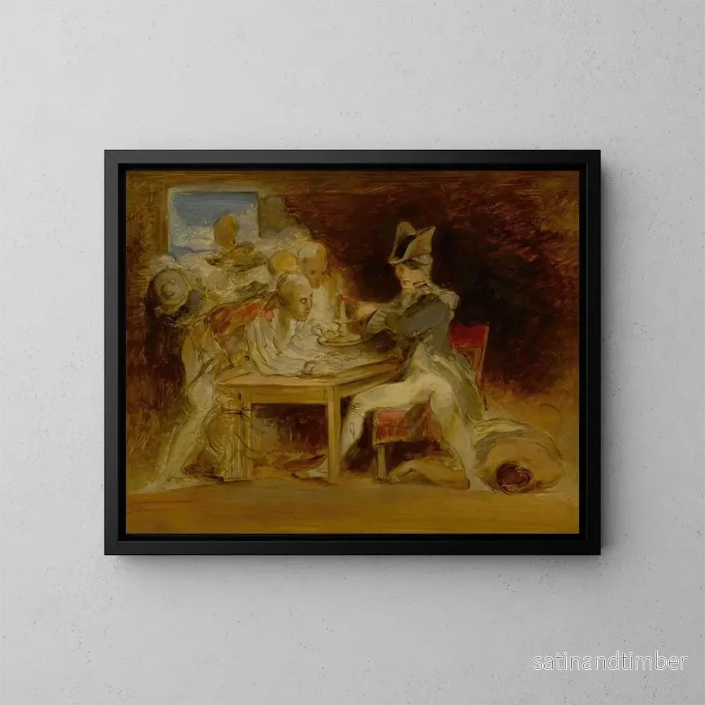 Reproduktion av målningen Nelson som seglar förbi Copenhagens brev - Sir David Wilkie