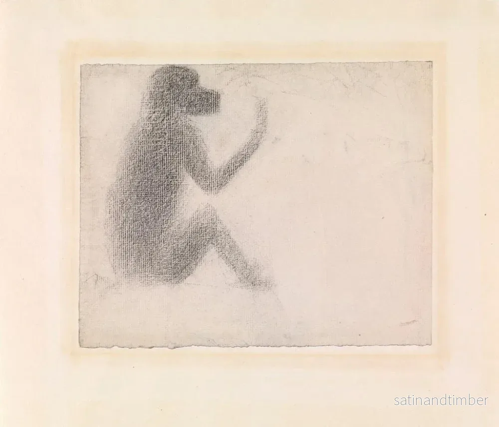Reproduktion av målningen Singe assis - Georges Seurat - Bild 2