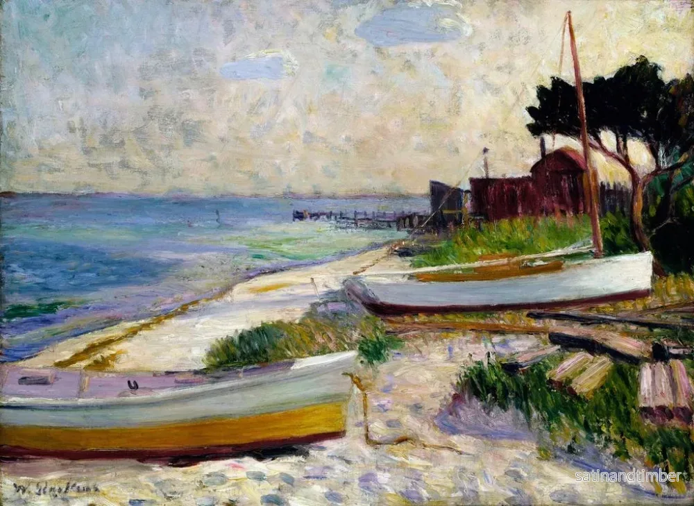 Reproduktion av målningen Strandscen - William James Glackens - Bild 2