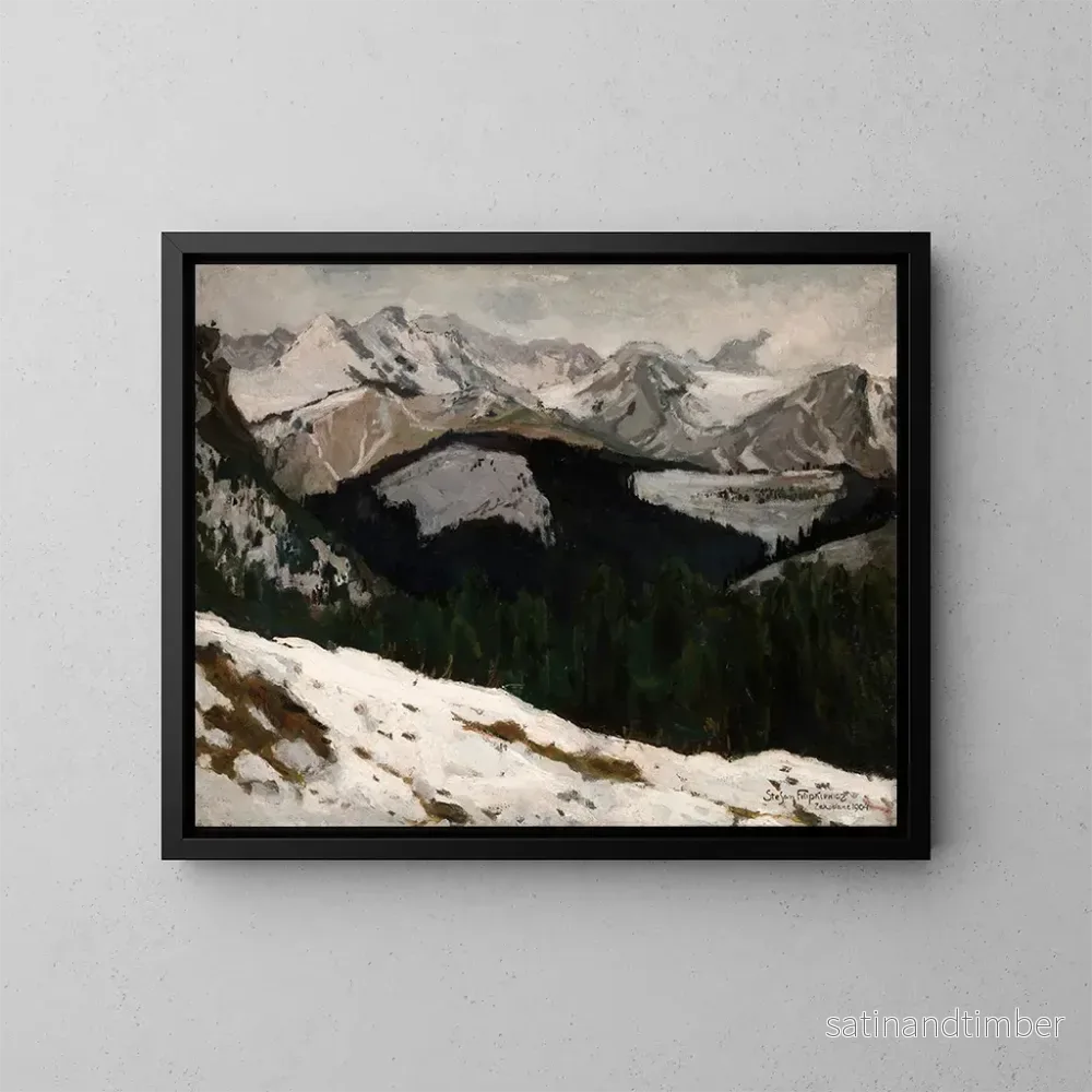 Reproduktion av målningen Dégel dans les montagnes Tatras – Stefan Filipkiewicz Reproduktion av målningen Dégel dans les montagnes Tatras – Stefan Filipkiewicz