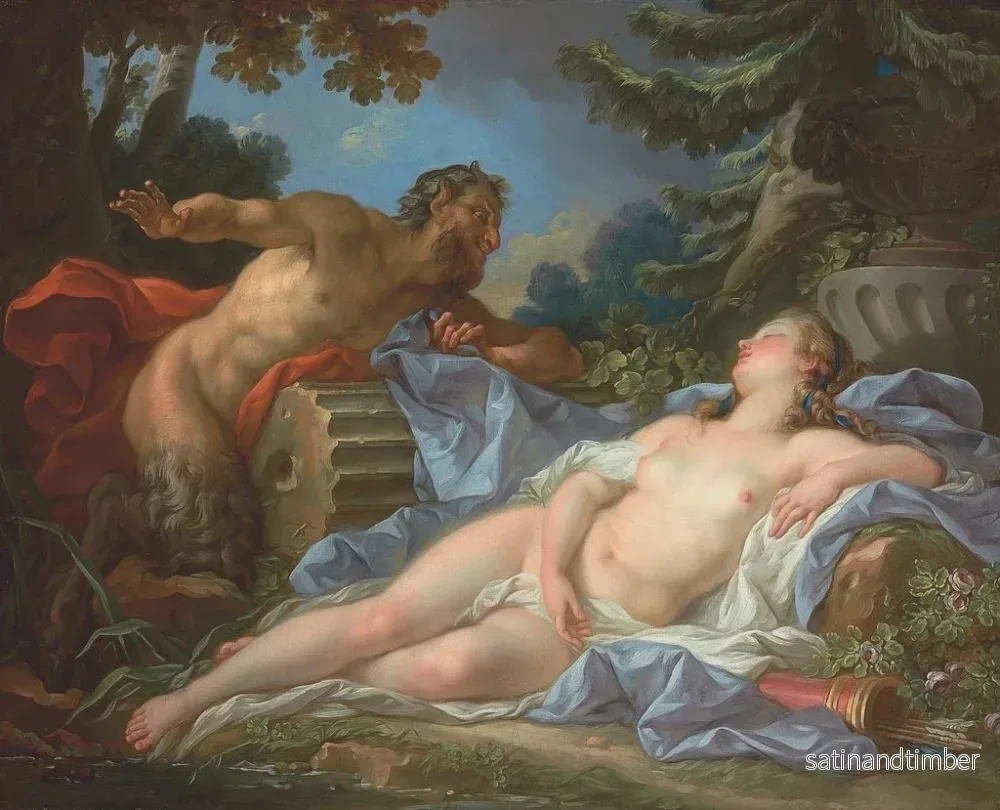 Reproduktion av målningen Jupiter och Antiope - Jean-Simon Berthélemy - Bild 2