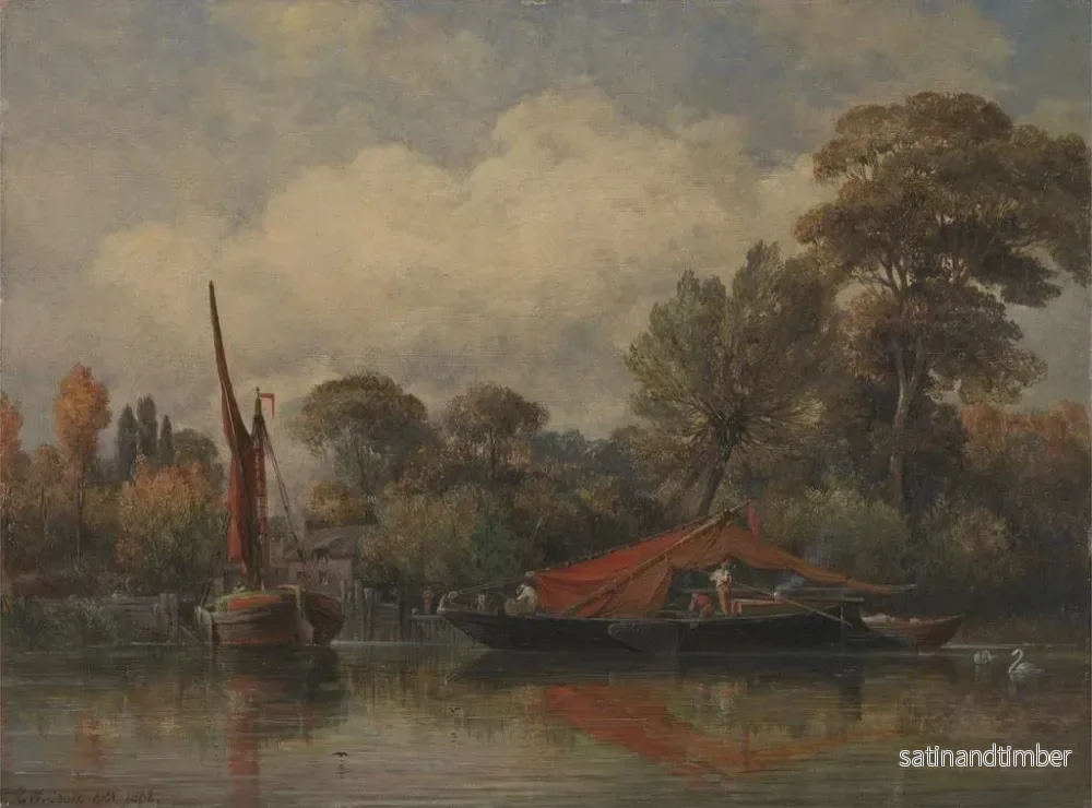 Reproduktion av målningen En face de ma maison à Barnes - Edward William Cooke - Bild 2