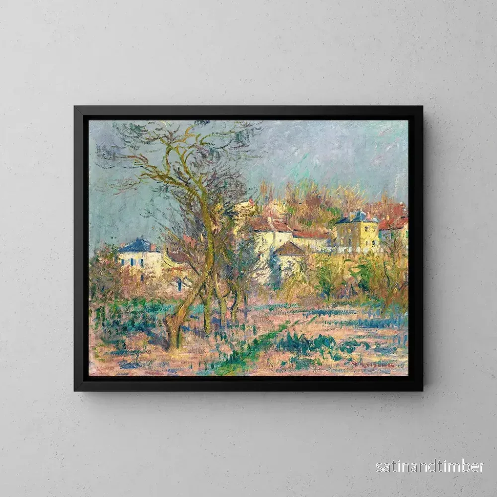 Reproduktion av målningen L’Hermitage, prunus i blomning – Gustave Loiseau