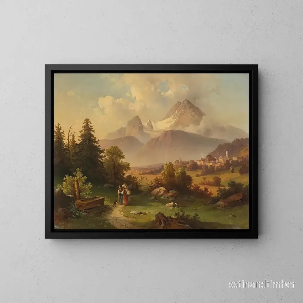 Reproduktion av målningen Vue du Watzmann - Edmund Mahlknecht