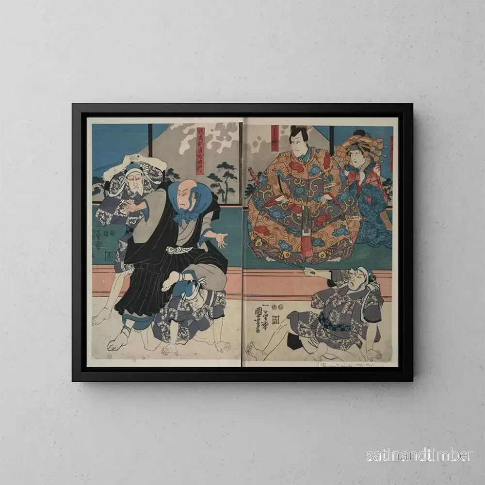 Reproduktion av målningen Sat Norikiyo, den munk Saigyō Yoshinaka – Utagawa Kuniyoshi Reproduktion av målningen Sat Norikiyo, den munk Saigyō Yoshinaka – Utagawa Kuniyoshi
