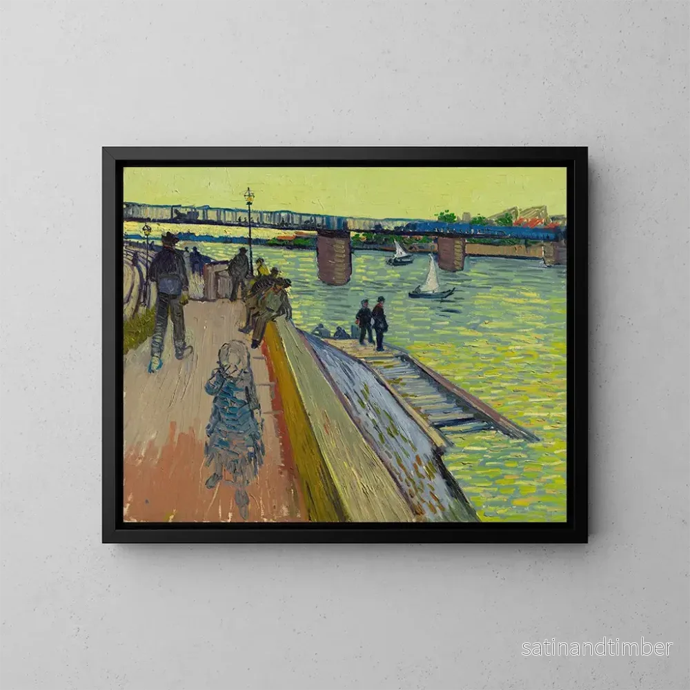 Reproduktion av målningen Le pont de Trinquetaille - Vincent van Gogh