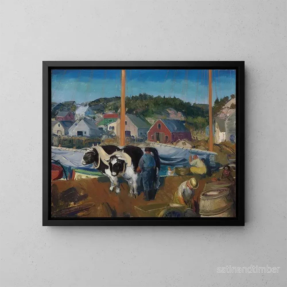 Reproduktion av målningen Quai des bœufs à Matinicus - George Wesley Bellows
