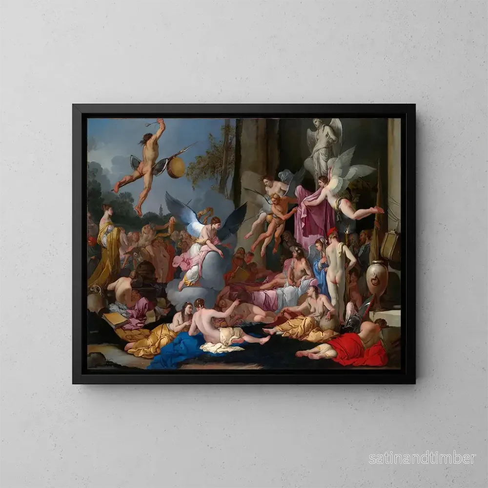 Reproduktion av målningen Le Royaume d'Hypnos - Giulio Carpioni