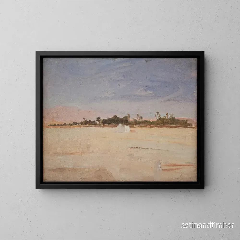 Reproduktion av målningen Sahara, siroccon i öknen - Jan Cybis