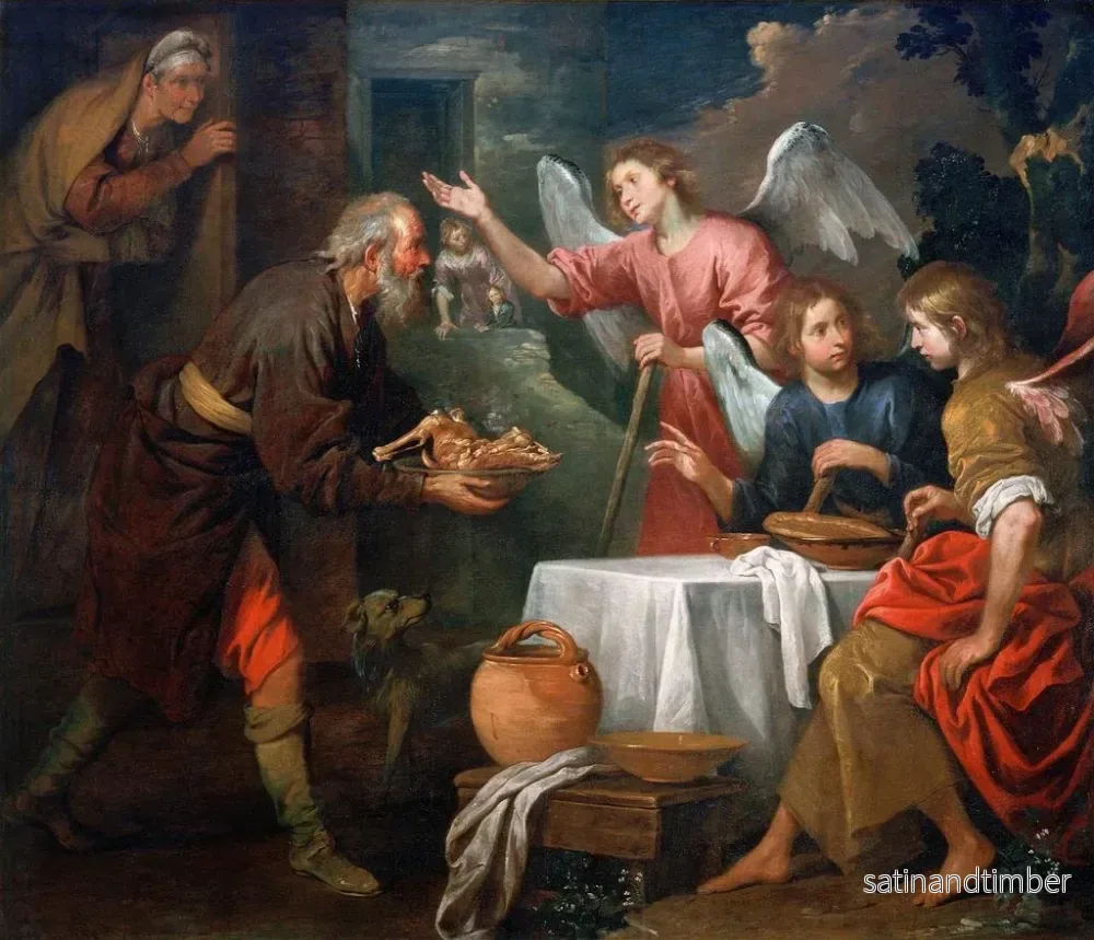 Reproduktion av målningen Abraham och de tre änglarna - Giovanni Andrea de Ferrari - Bild 2
