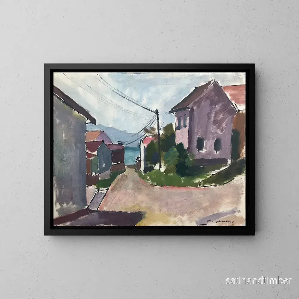 Reproduktion av målningen Gstadt vid Chiemsee - Otto Geigenberger