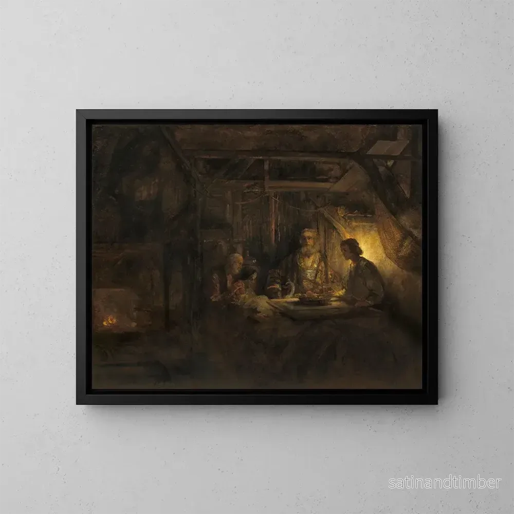 Reproduktion av målningen Phylémon och Baucis - Rembrandt van Rijn
