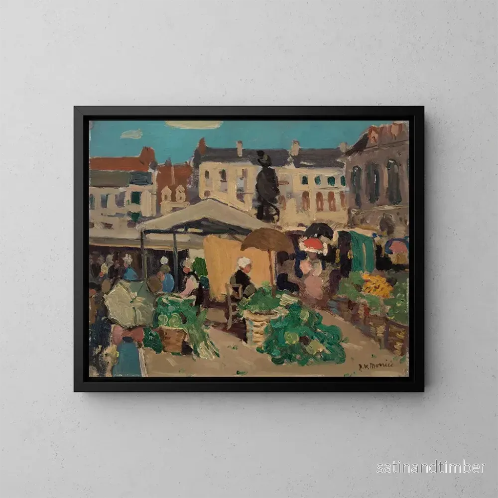 Reproduktion av målningen Scène de marché - James Wilson Morrice