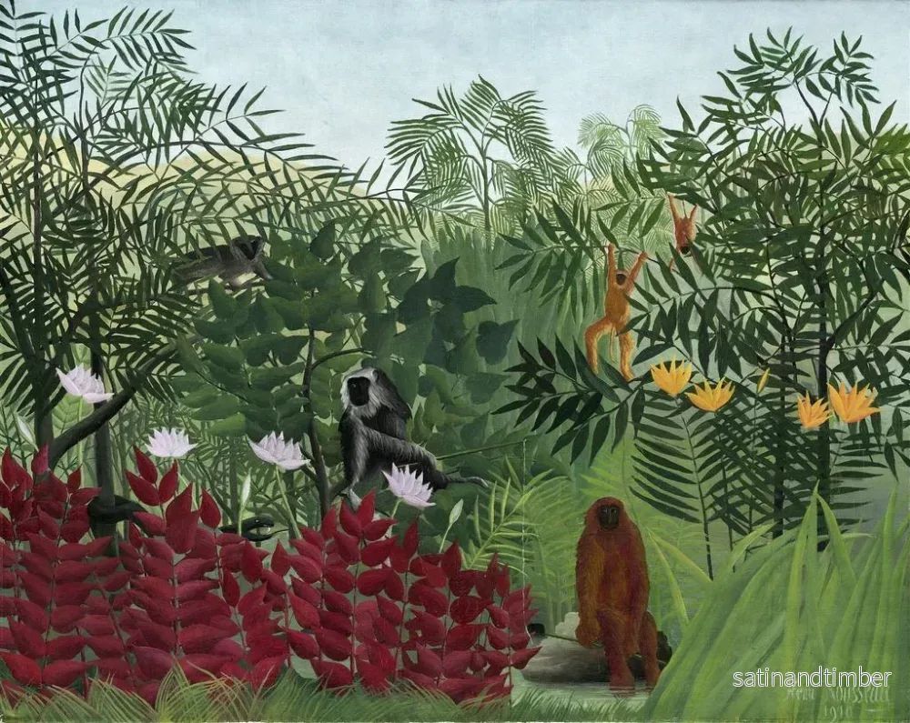 Reproduktion av målningen Tropisk skog med apor - Henri Rousseau - Bild 2