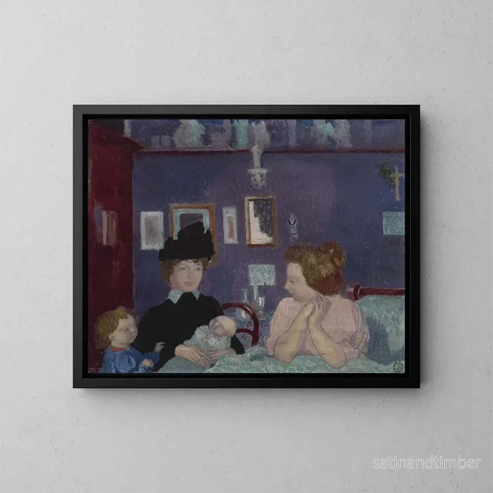 Reproduktion av målningen Besök i den lila rummet - Maurice Denis