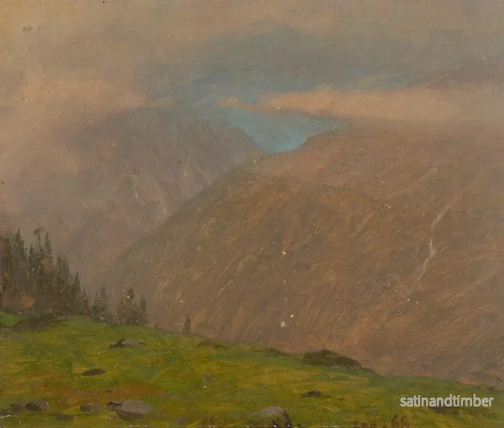 Reproduktion av målningen av Alperna i Italien - Frederic Edwin Church - Bild 2