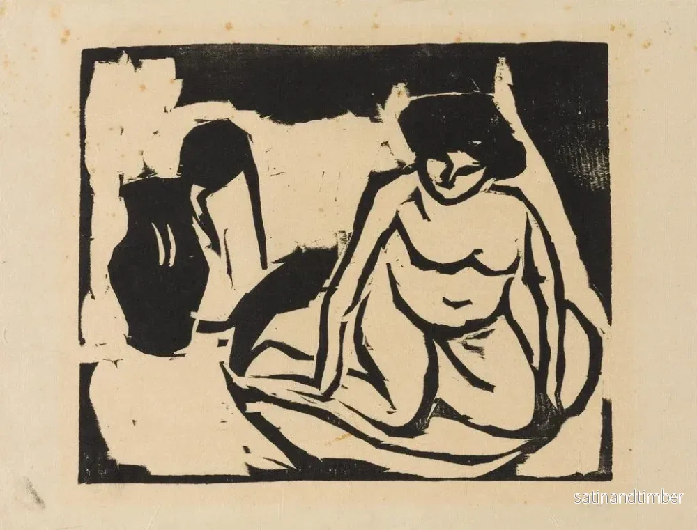Reproduktion av målningen Fille naken i badet - Ernst Ludwig Kirchner - Bild 2