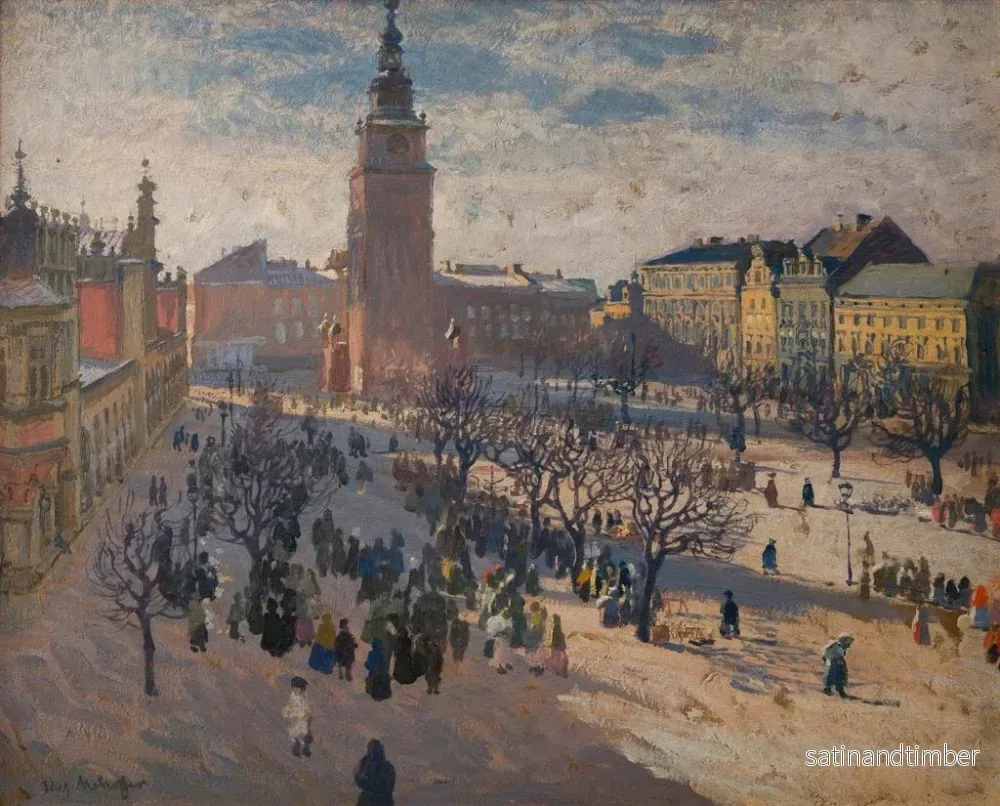 Reproduktion av målningen Place du marché principal à Cracovie - Józef Mehoffer - Bild 2