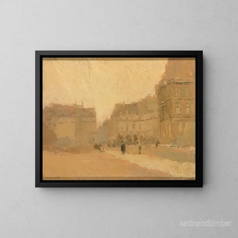 Reproduktion av målningen Rue des Pyramides – Frank Edwin Scott Reproduktion av målningen Rue des Pyramides – Frank Edwin Scott