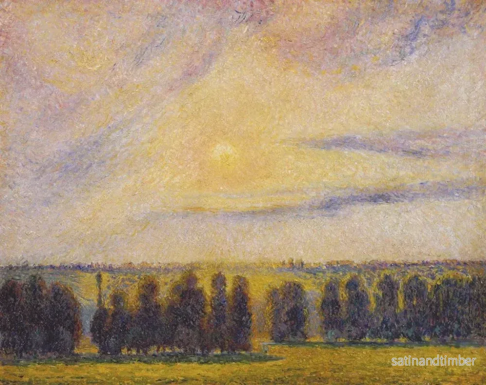 Reproduktion av målningen Solnedgång i Eragny - Camille Pissarro - Bild 2