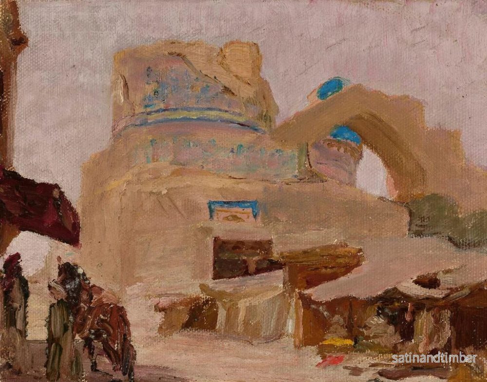 Reproduktion av målningen Tombeau de Bibi-Khanym à Samarcande, épouse de Tamerlan - Jan Cybis - Bild 2